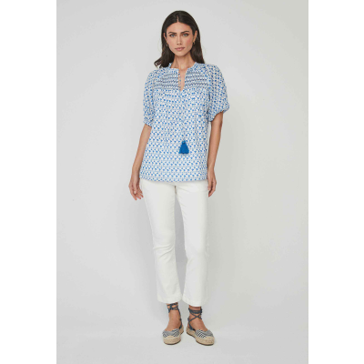blusa flores azules dandara