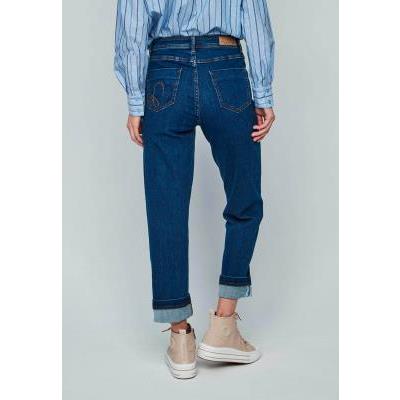 jeans tiro alto recto