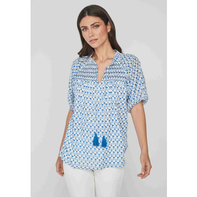 blusa flores azules dandara