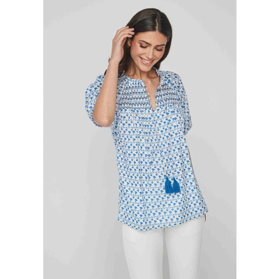 blusa flores azules dandara