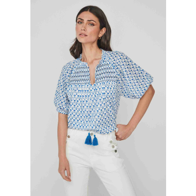 blusa flores azules dandara