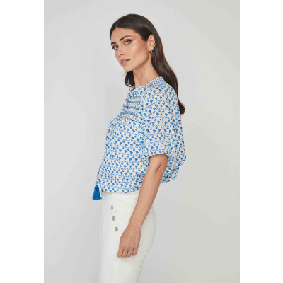 blusa flores azules dandara