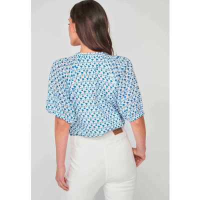 blusa flores azules dandara