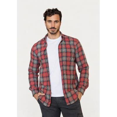 camisa-hombre-franela-cuadros-rojos