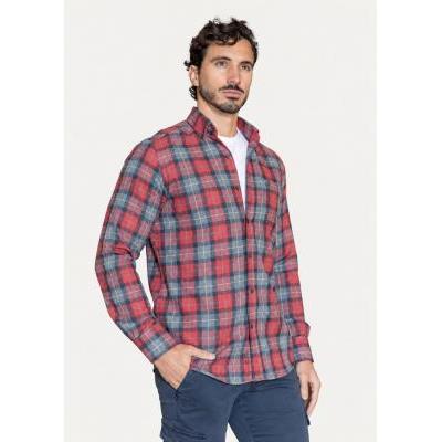 camisa-hombre-franela-cuadros-rojos