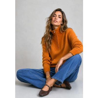 jersey-mujer-cremallera-ocre
