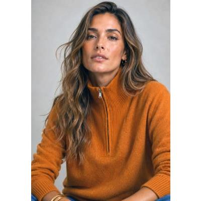 jersey-mujer-cremallera-ocre