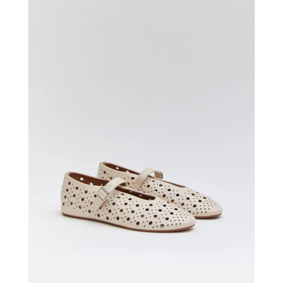 bailarina brocada pulsera beige