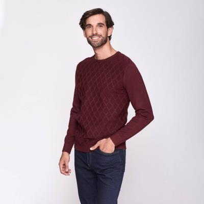jersey-hombre-rombos-granate-burdeos-berenjena