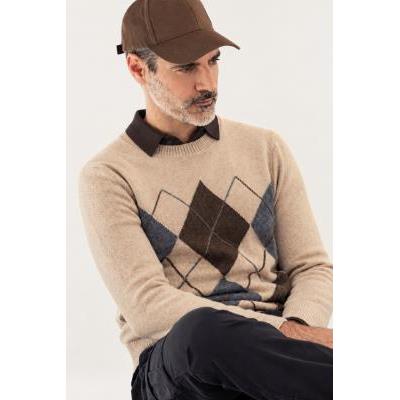 jersey-rombos-hombre-beige-dos-galgos
