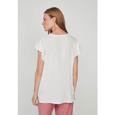 blusa blanca bordado mujer