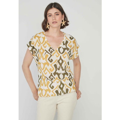 blusa estampada mujer