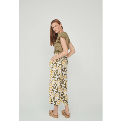 pantalon culotte estampado mujer