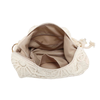 bolso brocado beige hombro